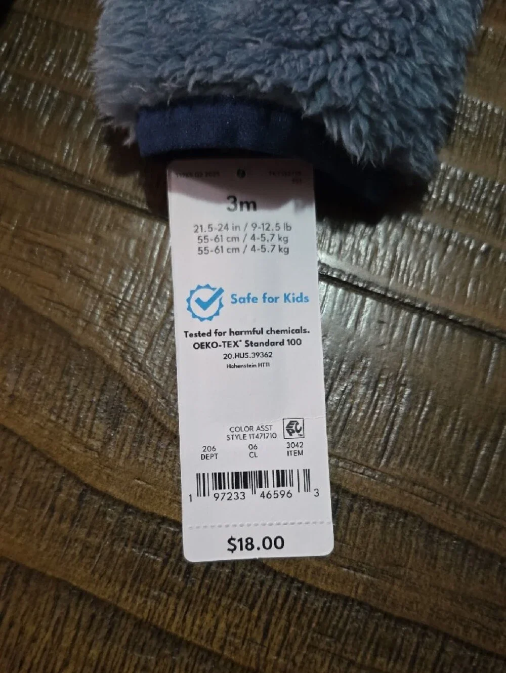 Carter's Plush Hooded Puffer Jacket in Blue